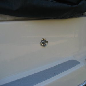 Folding stainless steel pad eyes. Convenient for attachment of fenders