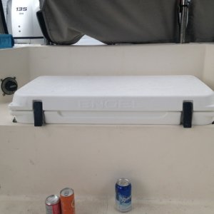 replaced live well with an actual cooler 80 quart.