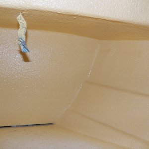 Here I have applied some with an undercoating spray gun.