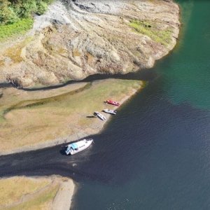 Low tide red Bluff bay recreated 2004 photo.  This is photo by Jody off his drone