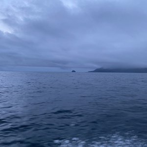 Leaving port Alexander to cape decision with cape omney the southern tip of Baranof island on the starboard