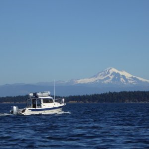 10,781 foot Mt. Baker, east of Bellingham WA