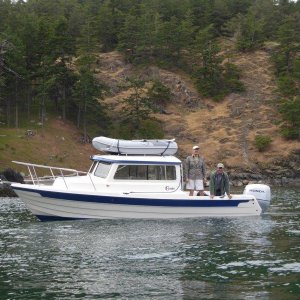 Hour one on new C-Dory. Photo credit: MikeR.