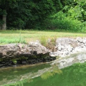 12 old canal wall and our wake