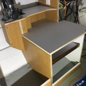 I lost a few inches of height on the middle shelf in the cabinet but have the V-berth storage open to compensate now.