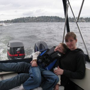Jaimie and Elias during our cruise.