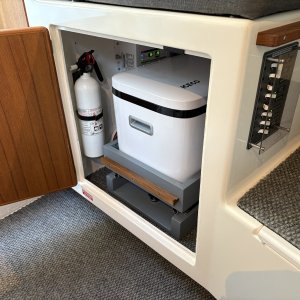 New fridge in cabinet