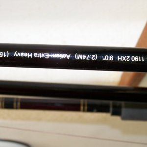9 foot rod fits inside cabin in ceiling mounted rod holder