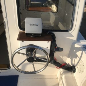 GPSMAP 541 installed at cockpit helm