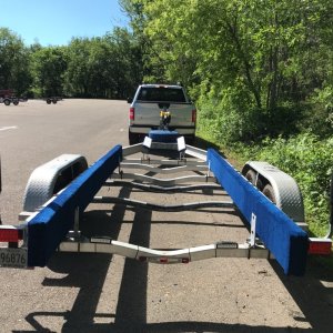 New carpet for bunk boards.  You can also see the HDPE slicks on the bow bunks.