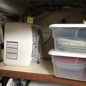 Media 'New Water Heater installation under sink.' in album 'View at the helm'