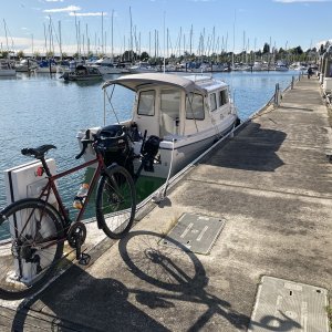 Back to boat in afternoon after 65 miles for the day