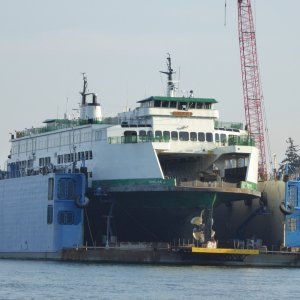 Ferry Chelan in drydock