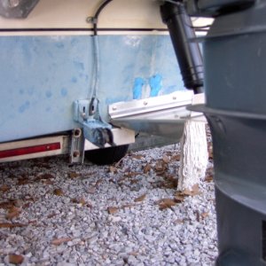Media 'Tab doesn't seem to affect original mount of transducer.' in album '"Mini Jacker" fixed kicker mount.  Allows the engine to sit a dab to the rear.Help with turning both directions and with the angle of the stern to keep the prop out of the water while running the main.'