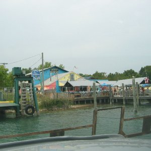 Cable Ferry at Ironton, MI, going across South Arm of Lake Charlevoix at M-66.