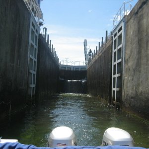 Leaving Cheboygan River Lock