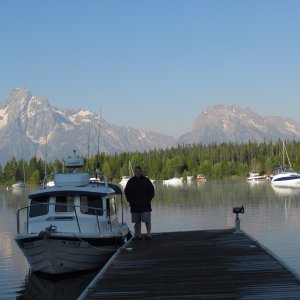 Media 'Getting ready to leave Jackson Lake great people here, beautiful lake. August 16th 2011' in album 'sunset shot of the Tetons, Jackson Lake August 2011'