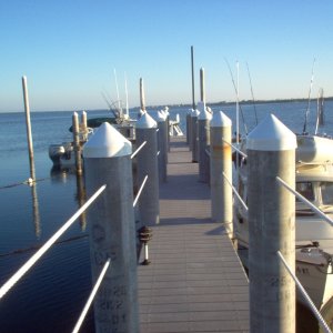 on the guest dock in Spanish Harbor/Doctors Arm
