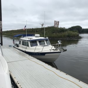 Docked at the Lansing Marina