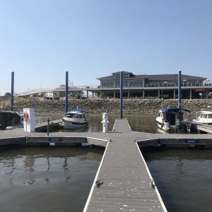 Docked at the Clinton Marina