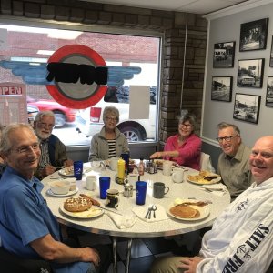 Breakfast together at Becky Thatchers Diner in Hannibal