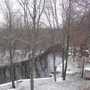 (C-batical) Home port,  waiting for warm weather, Huron River, Pinckney, MI
