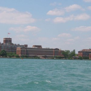 (C-batical) Location of old Parke-Davis Pharmaceutical Company. Smaller building on right is the first building in the World built solely for the purpose of pharmaceutical research.
