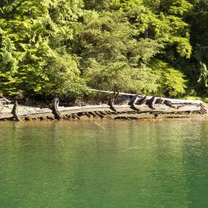 I anchored in a small bay off of Hecate Channel.  I wasn't the first one to drag anchor here.