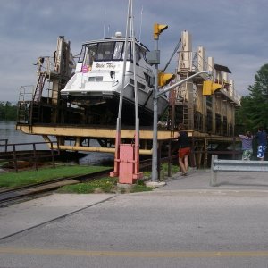 Media 'Marine Railway Crossing Road' in album 'Approaching First Trent Severy Hydraulic Lock'
