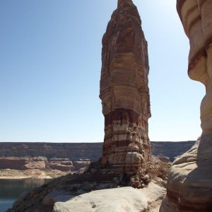 Media 'Top of Cookie Jar - WOW!  We climbed all the way up to the base of the 'handle' of the cookie jar - great hike' in album 'Intrepid hikers to Cookie Jar - day 2 of Lake Powell - UNREAL!'