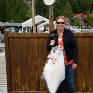 Media 'Traci\'s 32 lbs Nootka Halibut' in album 'Flat seas out of Westport'