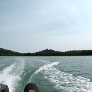 Good anchorage at south end of inlet