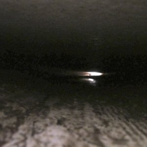 Under sole shot toward aft cabin inspection hole