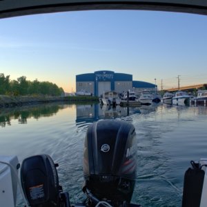 Departing the marina early on May 9th, before sunrise