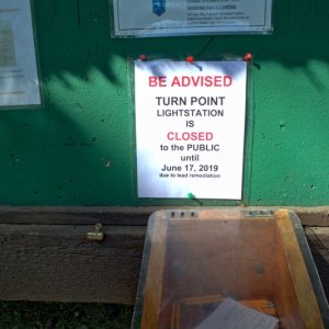So that was what they were doing at the lighthouse. Guess I won't bother hiking out there.