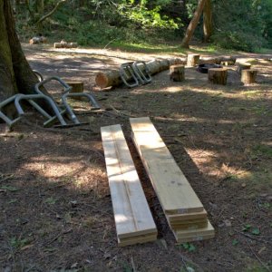 Media 'Park ranger working on campsites' in album 'Departing the marina early on May 9th, before sunrise'