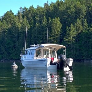 Media 'Back at the boat in the evening after chatting with Chad and Emiko for a bit.' in album 'Departing the marina early on May 9th, before sunrise'
