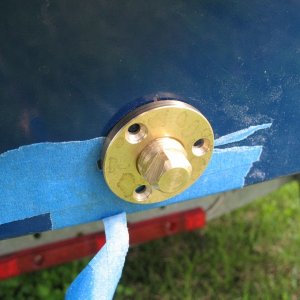 Alternative fitting set in place to check fit (note: plug is not tightened all the way in).