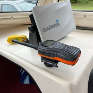 Garmin chart plotter and VHF radio