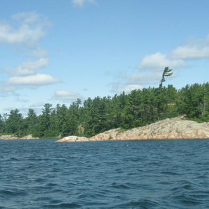Typical granite island, Whalesback Channel, North of Manitoulin Island.