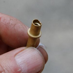 Media 'Main-Nozzle- showing broken and eroded end; Guessing that this was caused by previous rebuilder forcing nozzle out with a screwdriver.' in album 'Main-Nozzle- showing broken and eroded end; Guessing that this was caused by previous rebuilder forcing nozzle out with a screwdriver.'