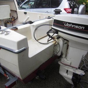 Original Johnson 40, lower unit will need to be re-painted.