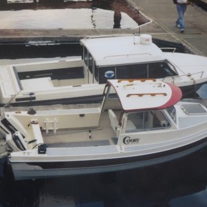 Media 'C-Dory in 1998 b' in album 'In ferry line, after purchasing boat in Friday Harbor from orginal owner'