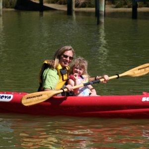 (Otter-BelleHavenMarina) Kathy and Claire enjoying Cod Creek by kayak