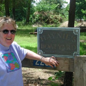 Jane Holly from SNOWDON.  You can't read the sign but it says "HAYNIE's BOAT YARD".  Coincidentally, her dad was named Francis Haynie and she is from Reedville, 15 miles away.  No relation, at least that she knows of!