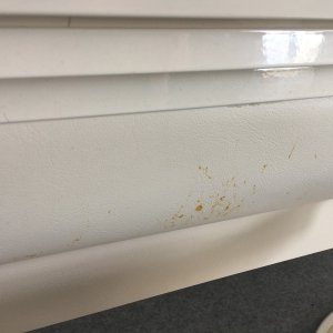 Discoloration on headliner
