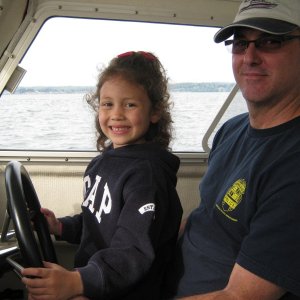 Media 'Shrimping 2012.  My g-daughter at the helm.' in album 'Shrimping 2012.  My g-daughter at the helm.'