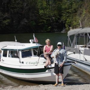Media 'Captain, 1st mate and 1.5 mate; visitors show up early in the morning' in album 'Overnight at Waterfall Cove'