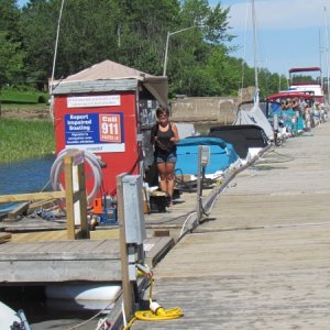 The Gagetown dock master a real sweetheart, if I could only remember her name.