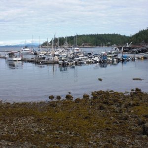 Lund marina.  Exit and turn right (north) for the Copeland Islands and then Desolation.